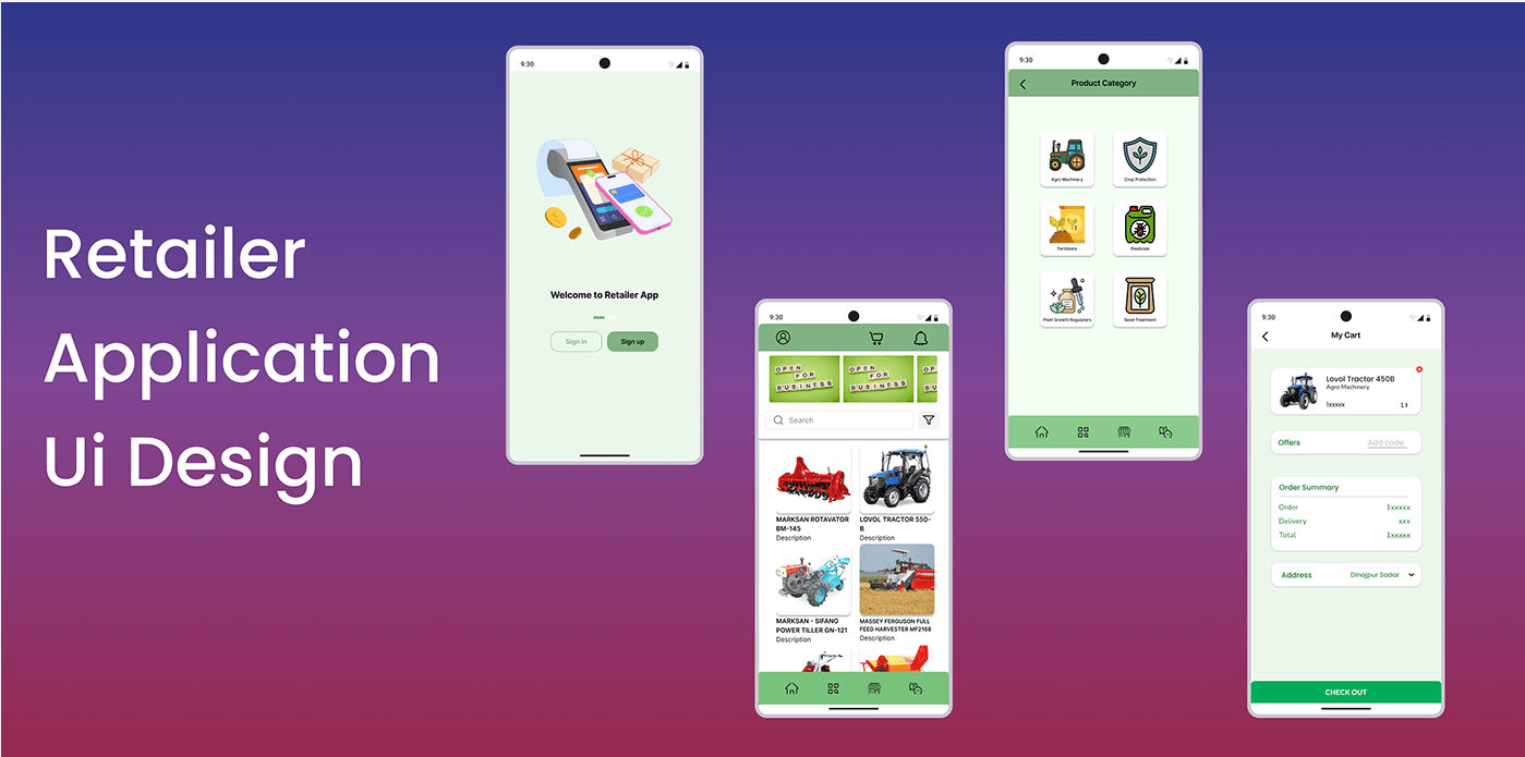 UI Design of Retailer Application